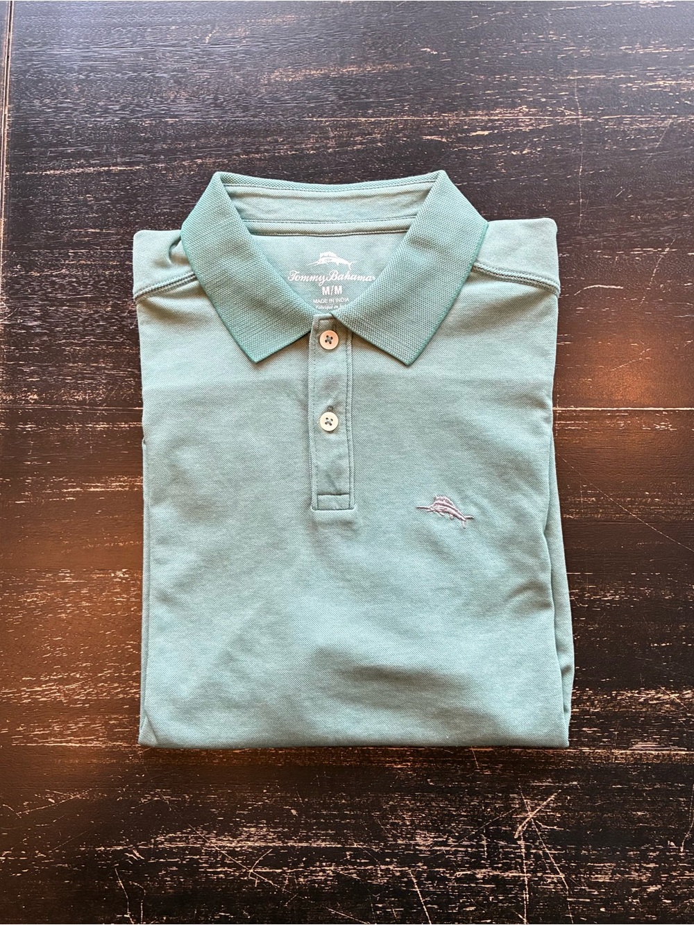 Tommy Bahama Light Sage Green Polo Shirt size M but fit like L